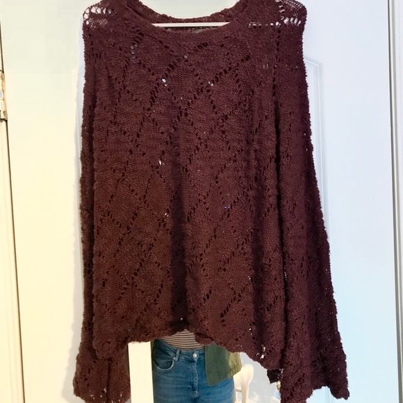 PacSun Sweaters - Pacsun Burgundy Bell Sleeve Sweater